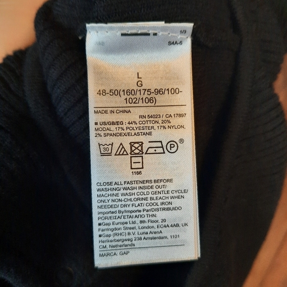 🛍NWT GAP Rib Corset Bodysuit Black ribbed knit elbow length sleeves size large - Picture 11 of 15